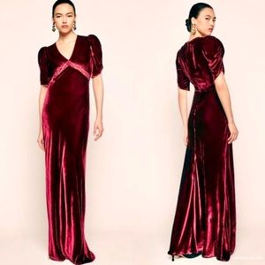 Reformation velvet maxi dress